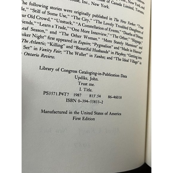 John Updike Lot 4 Books problems, trust me, seek my face, witches of Eastwick - Picture 7 of 8